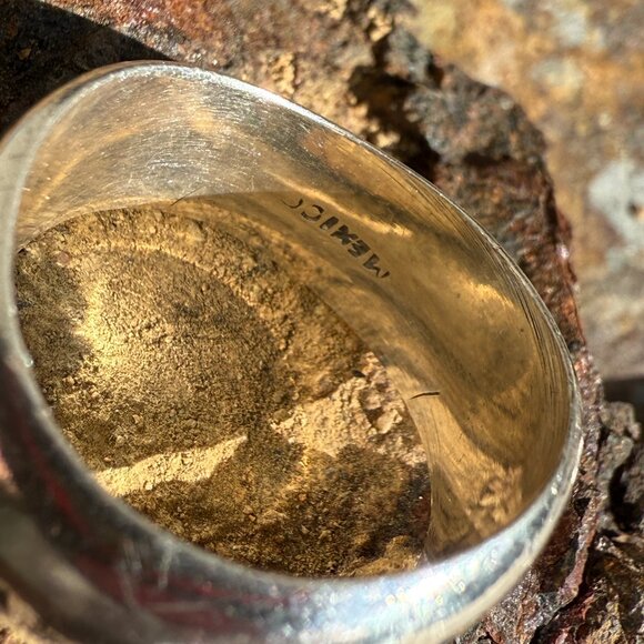 Vintage Sterling Silver Wavy Band ring Size 11 - Picture 6 of 8